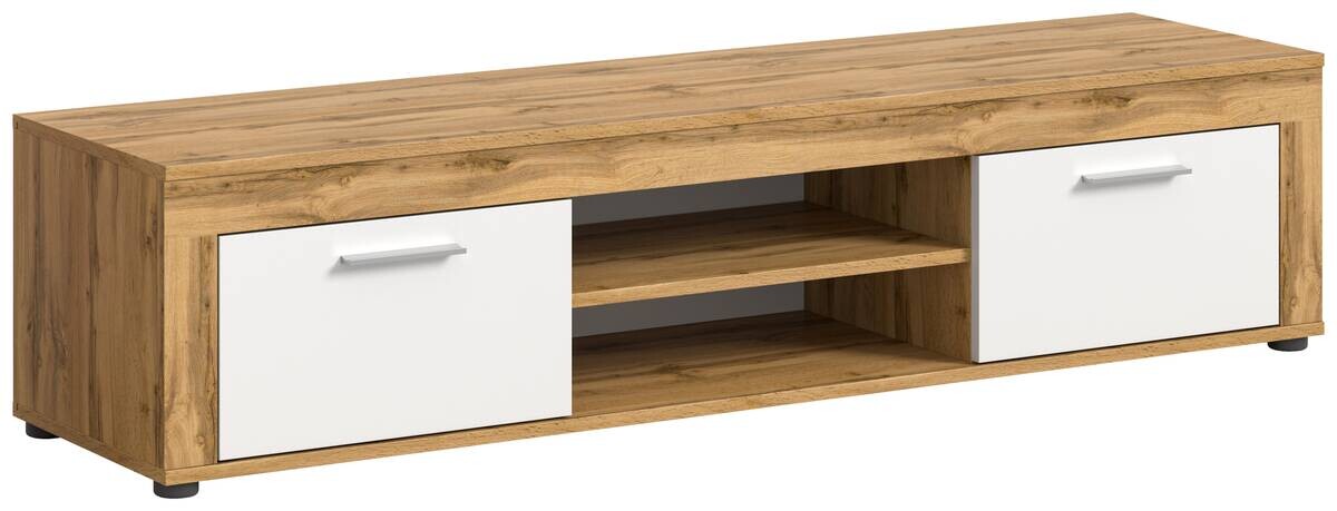 Lowboard Jam Eiche Wotan Nachbildung weiß B/H/T: ca. 160x37x40 cm