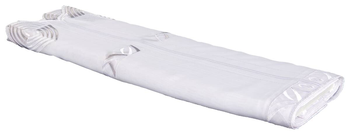Scheibengardinen-Meterware Olga grau 100% Polyester H: ca. 60 cm