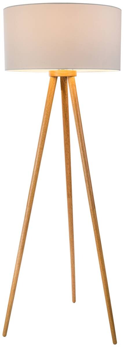 Nowa Stehlampe 40120107 braun weiß Holz H/D: ca. 150x50 cm E27 1 Brennstellen