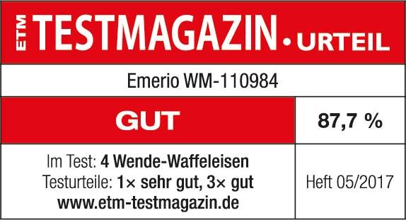 Emerio Waffelautomat WM-110984.4 schwarz Kunststoff B/H/L: ca. 21x19x38 cm