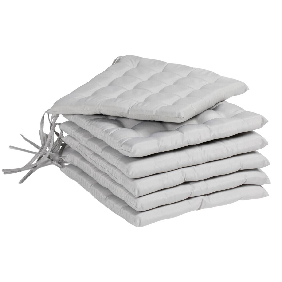 Outsunny Auflagen 6er-Set hellgrau Polyester B/H/L: ca. 40x4x40 cm