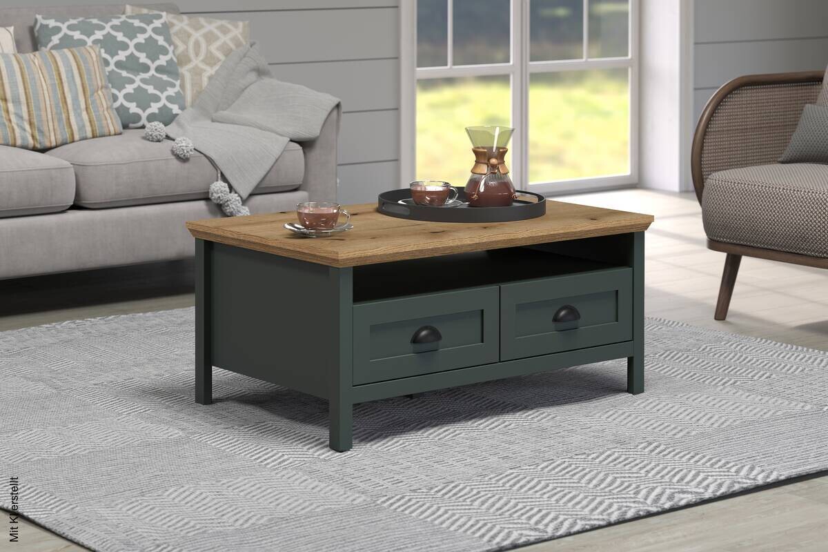 Couchtisch Stanton tannengrün Eiche Evoke Coast Nachbildung B/H/T: ca. 101x45x60 cm