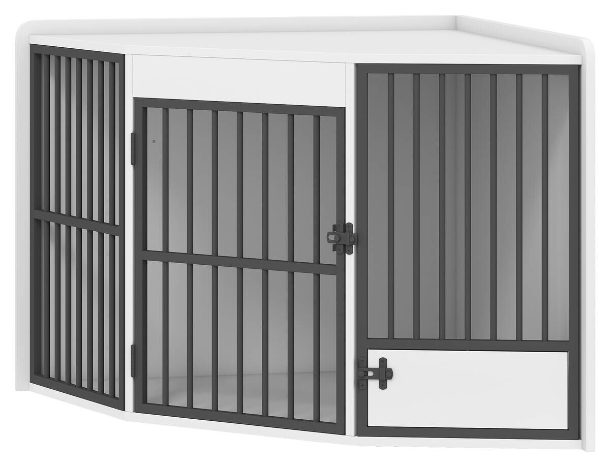 PawHut Hundetreppe weiß Stahl B/H/L: ca. 80x64x113 cm