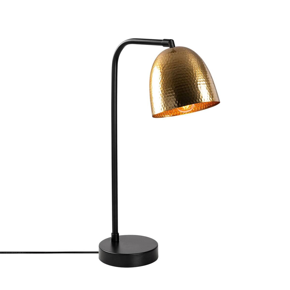 Opviq Tischleuchte bronze schwarz B/H/T: ca. 16x52x30 cm E27 1 Brennstellen
