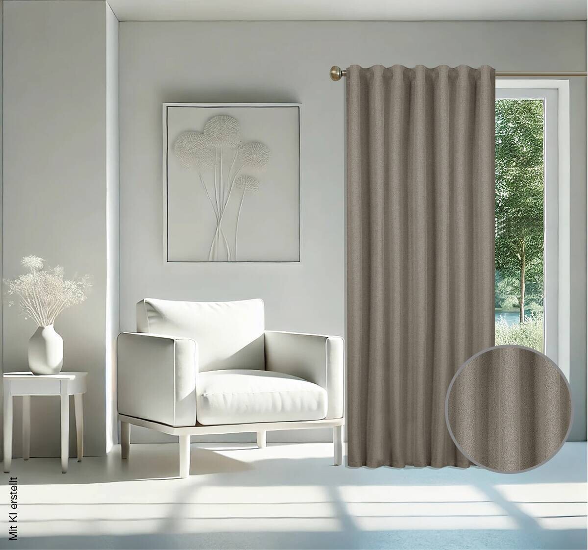 home Topline Verdunklungsvorhang Noah taupe B/L: ca. 135x245 cm