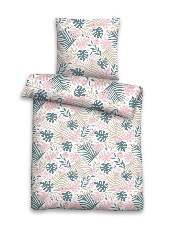 Microfaser Bettwäsche Seersucker hellblau rosa 100% Polyester B/L: ca. 135x200 cm