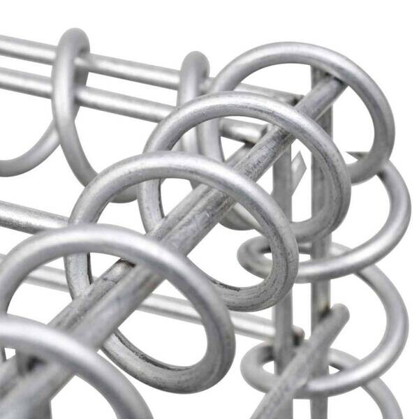 Gabionen-Hochbeet silber Stahl B/H/L: ca. 90x100x360 cm