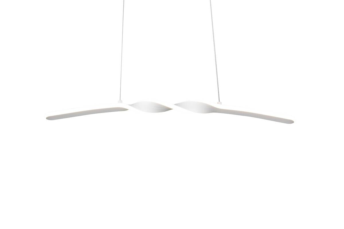 Reality LED Pendelleuchte Ginko weiß Metall B/H/T: ca. 79x15x9 cm 1 Brennstellen