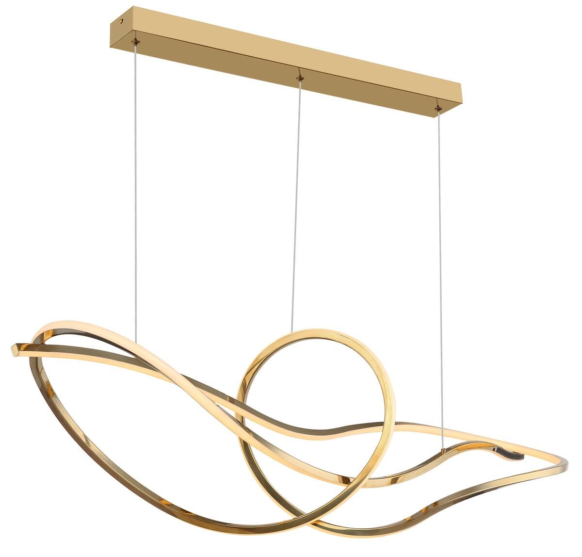 GLOBO Pendelleuchte Craft Gold Opal Edelstahl Metall B/H: ca. 110x120 cm 1 Brennstellen