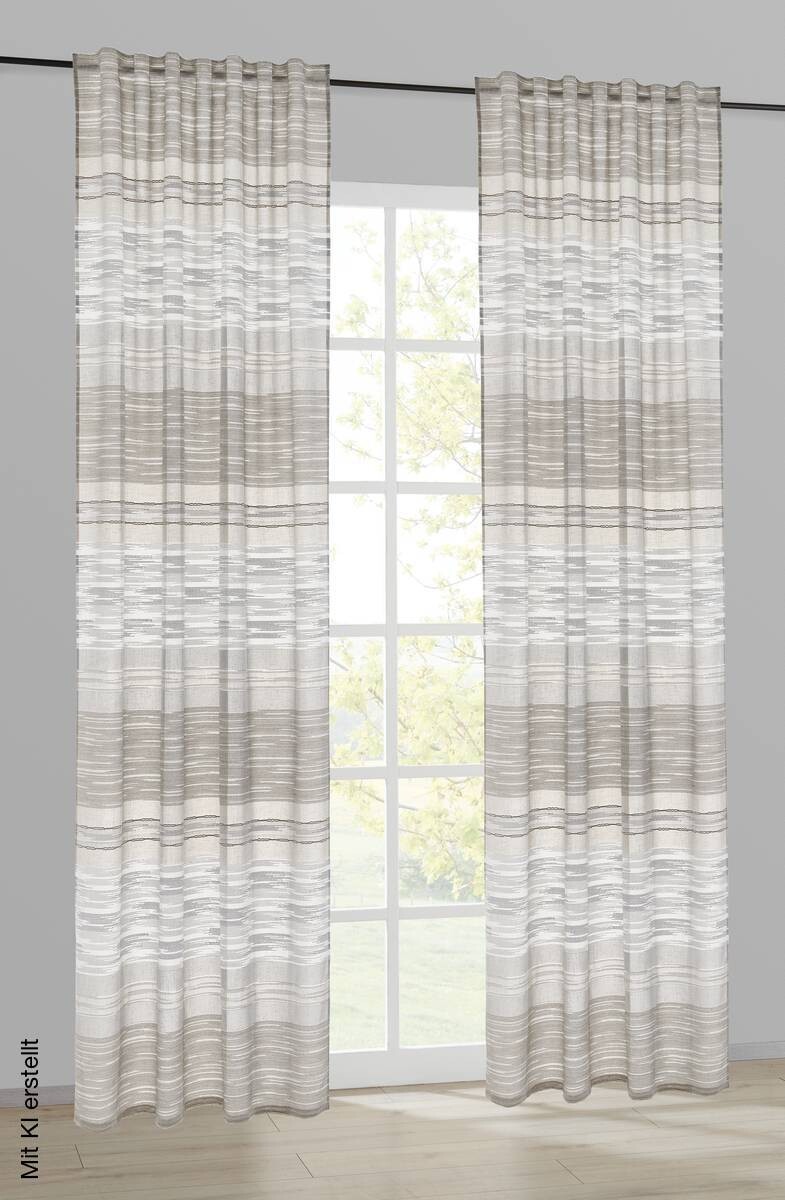 POCOline Kombivorhang Greta braun B/L: ca. 140x245 cm