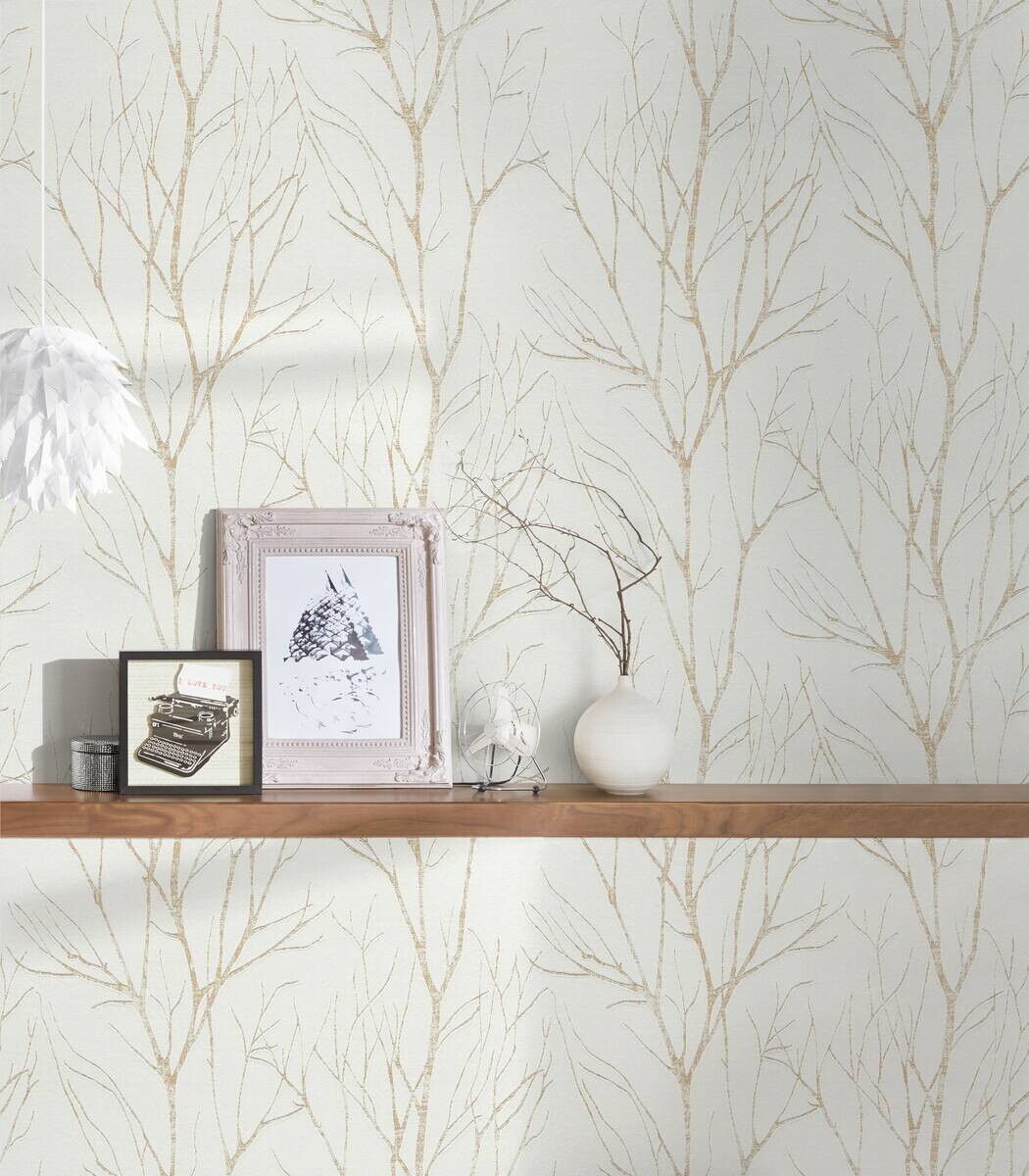 A.S.Creation Vliestapete Blooming Wald beige B/L: ca. 53x1005 cm