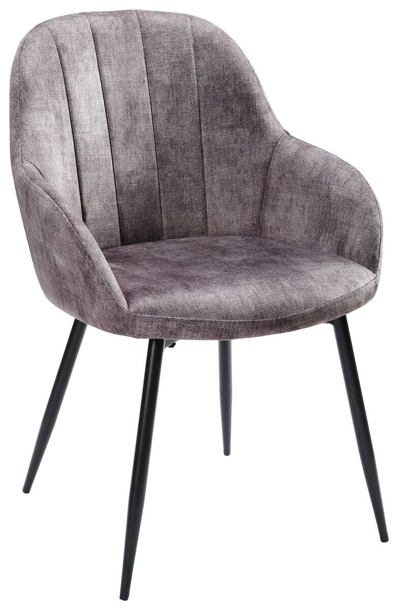 Armlehnstuhl Sina grau Microfaser B/H/T: ca. 58x85,5x61 cm