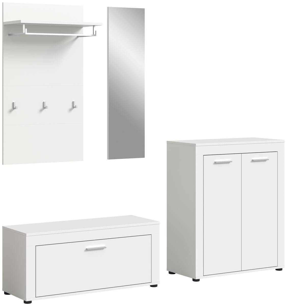 Garderobe JAM weiß B/H/T: ca. 200x191x35 cm