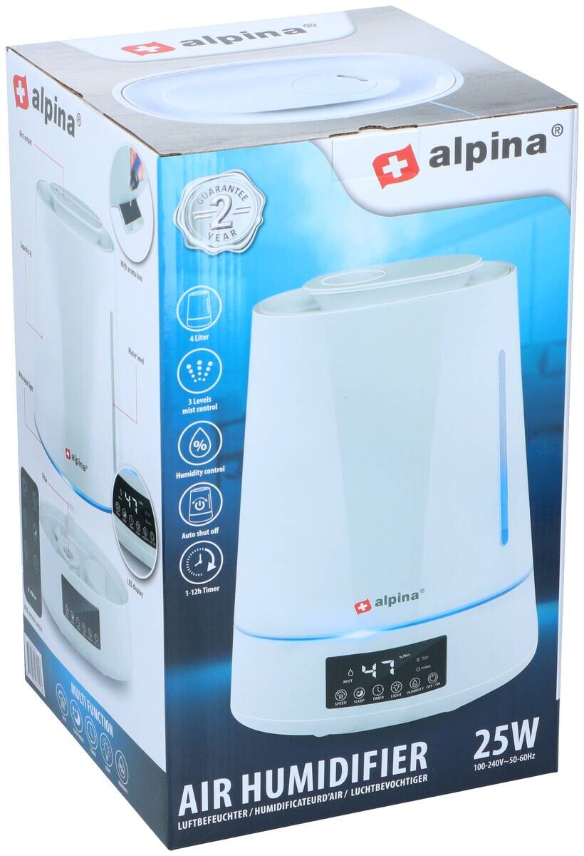 alpina Luftbefeuchter weiß B/H/L: ca. 16x33x25 cm