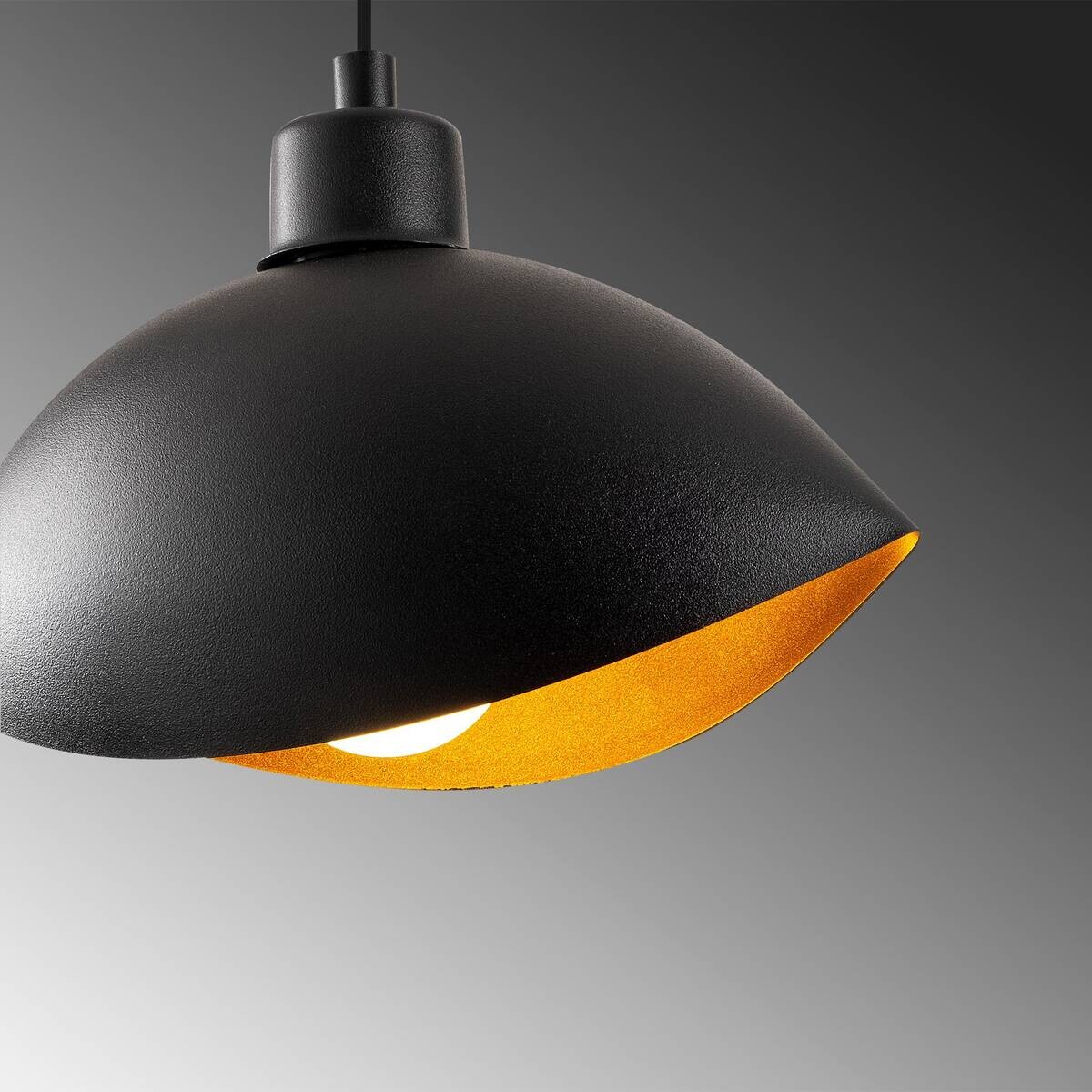 Opviq Pendelleuchte schwarz Metall B/H/T/L: ca. 28x112x15x28 cm E27 1 Brennstellen