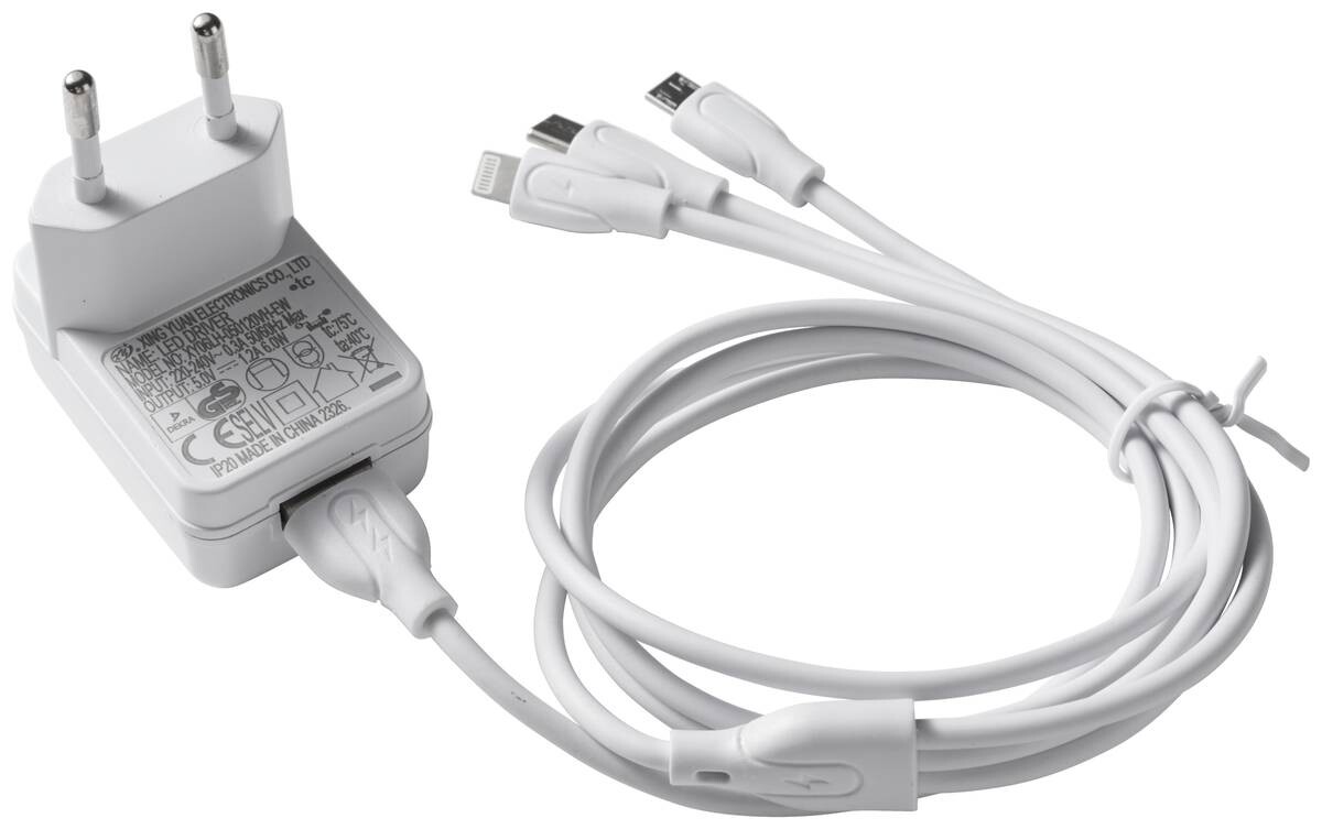 POCOline USB-Adapter-Set ca. 1,15 m weiß Kunststoff