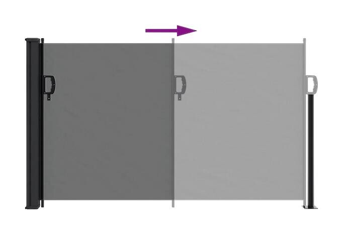 vidaXL Seitenmarkise anthrazit B/H/T/L: ca. 117x120x300x300 cm