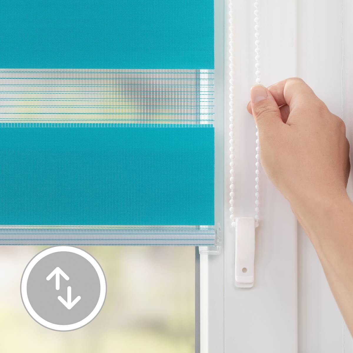 LICHTBLICK Doppelrollo Duo blau B/L: ca. 55x150 cm