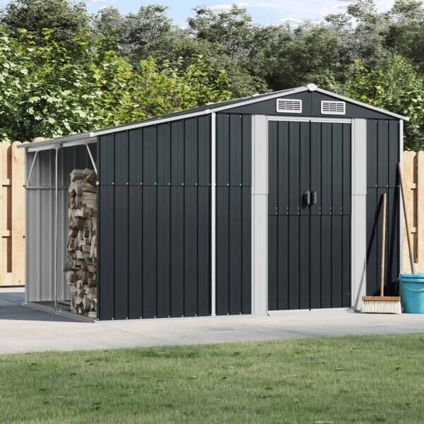 vidaXL Gartenhaus anthrazit B/H/T: ca. 277x179x192,5 cm
