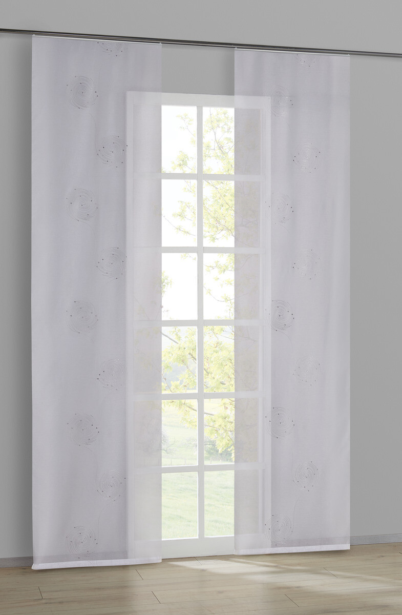 POCOline Schiebevorhang Sofia silber B/L: ca. 60x245 cm