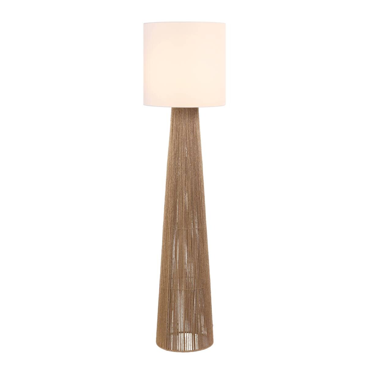 Stehlampe natur weiß Papier H/D: ca. 140x35 cm E27 1 Brennstellen