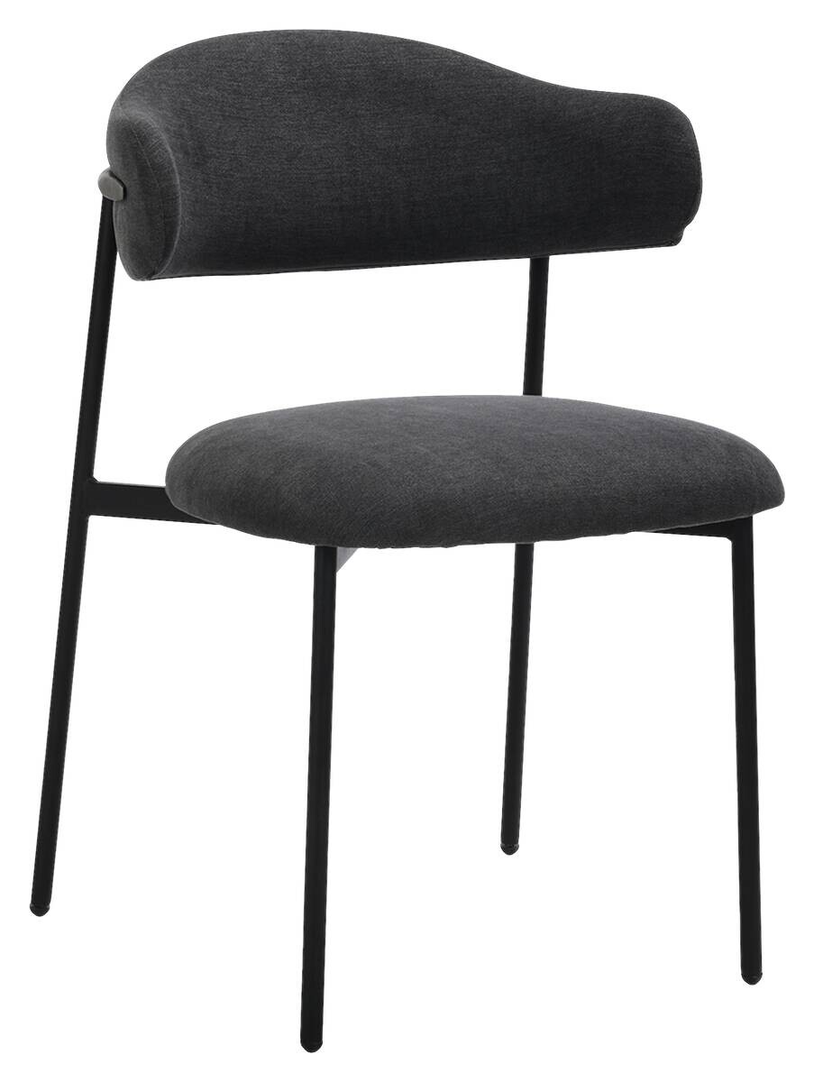 Stuhl JERSEY 2er-Set. dunkelgrau Webstoff B/H/T: ca. 58x78x54,5 cm