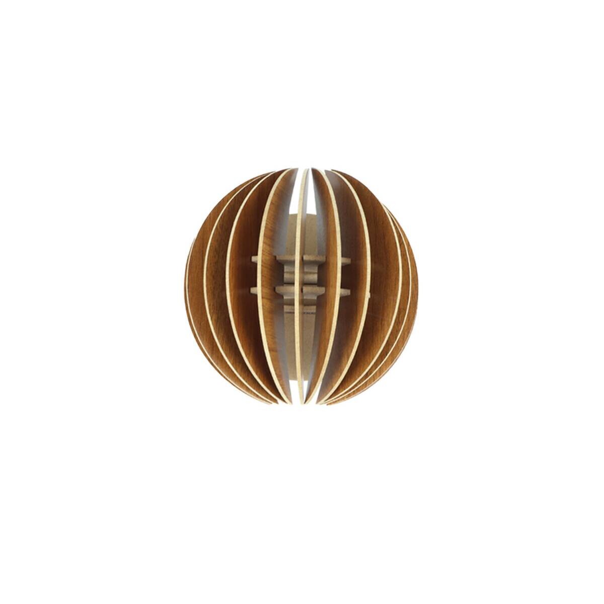 Opviq Wandleuchte nussbaum MDF B/H/L: ca. 16,5x19,5x19,5 cm E27 1 Brennstellen