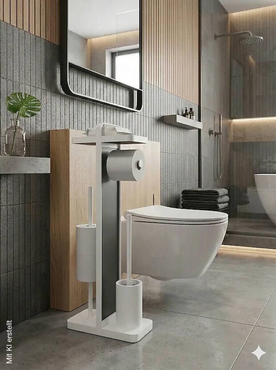 POCOline Stand-WC-Garnitur weiß Glas