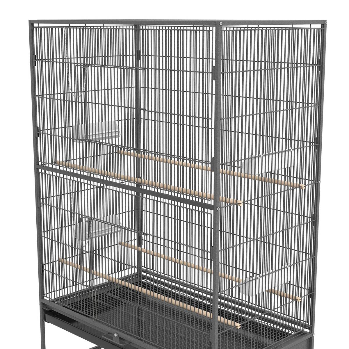 PawHut Tier-Zubehör grau Kunststoff B/H/L: ca. 57x94x153 cm