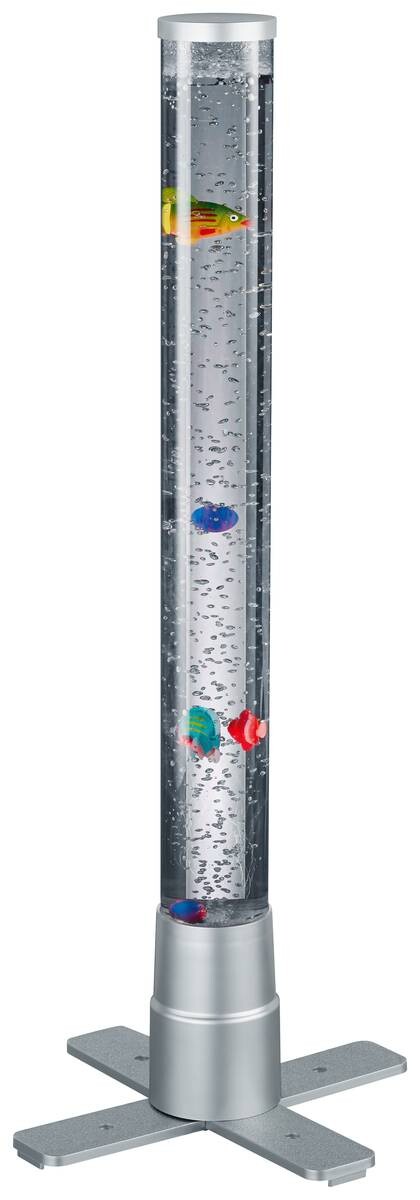 Reality Wassersäule Motion klar titanfarbig Kunststoff H/D: ca. 61x6 cm 1 Brennstellen