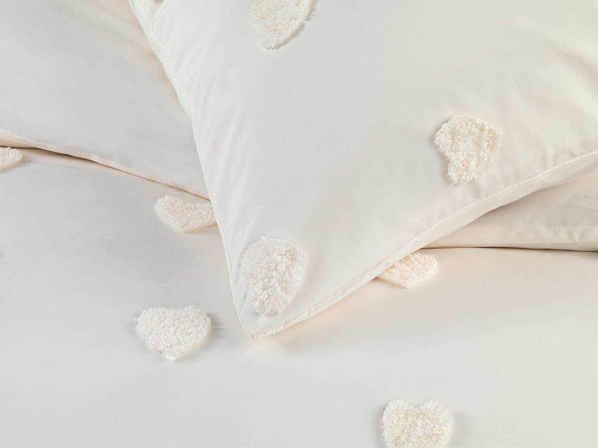 Microfaser Bettwäsche creme 100% Polyester B/L: ca. 135x200 cm