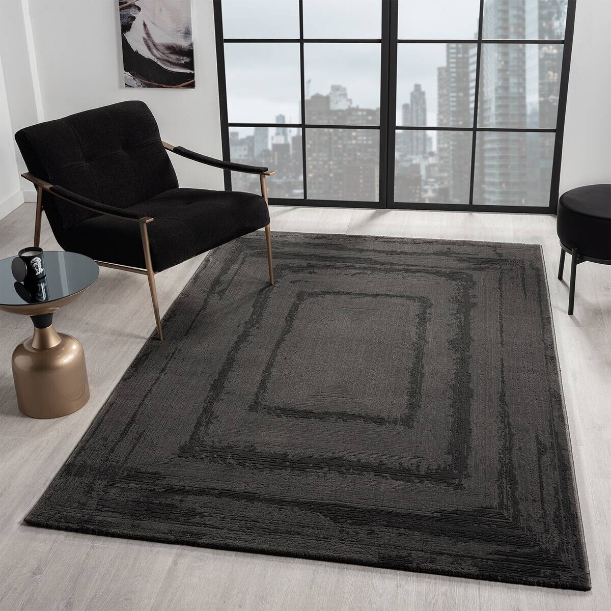 Webteppich Costa anthrazit B/L: ca. 160x230 cm