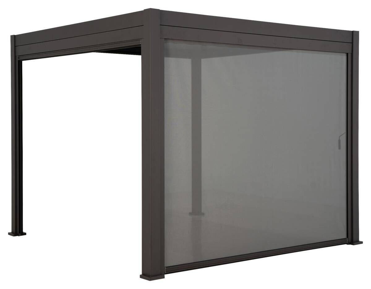 Mirador Sonnenrollo für Pergola Classic und Deluxe anthrazit Aluminium B/H/L: ca. 279,1x236,5x7 cm