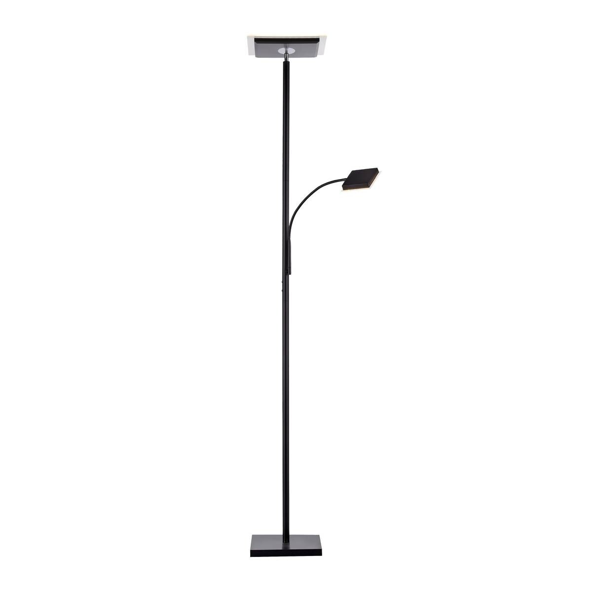 Just Light Stehlampe HANS 11710-18 schwarz Eisen Kunststoff B/H/T: ca. 25x190x25 cm 2 Brennstellen