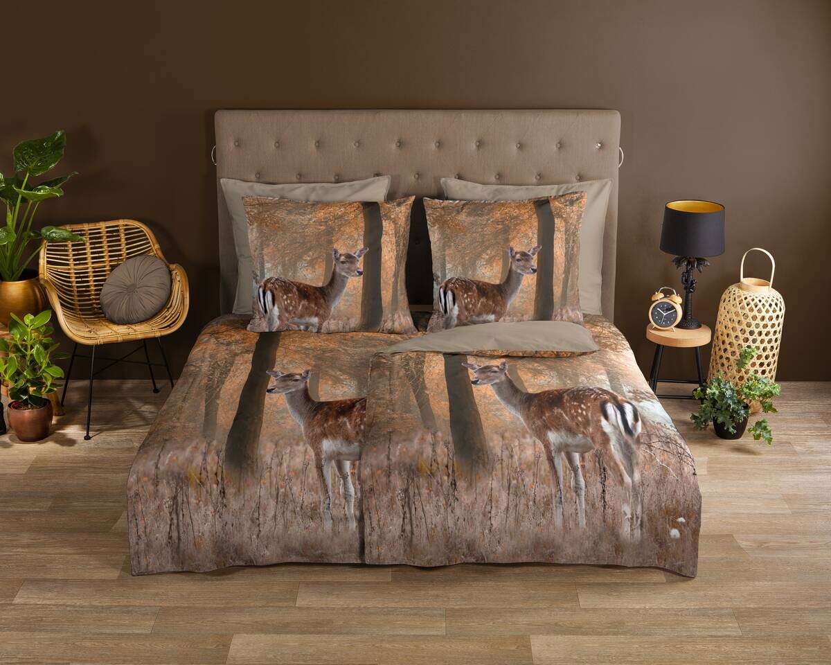 Baumwoll Bettwäsche Gavin braun Baumwolle B/L: ca. 135x200 cm