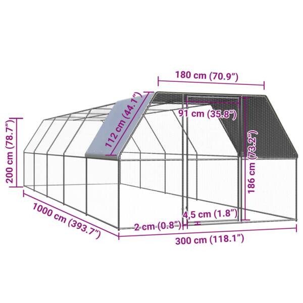 vidaXL Hühnerkäfig