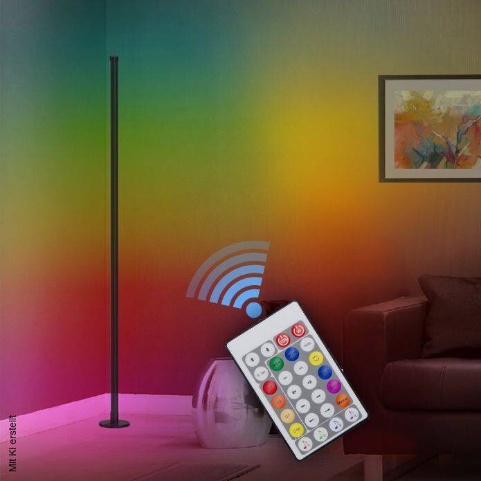 Näve Leuchten Stehlampe NV5269361 bunt Aluminium H/D: ca. 150x3 cm 180 Brennstellen