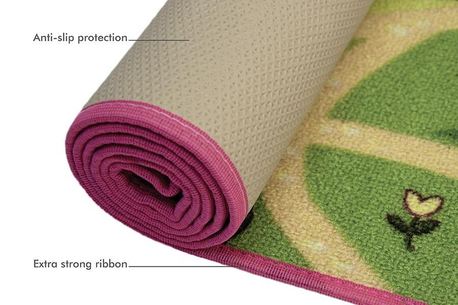 Kinderteppich Sweet Town pink B/L: ca. 95x200 cm