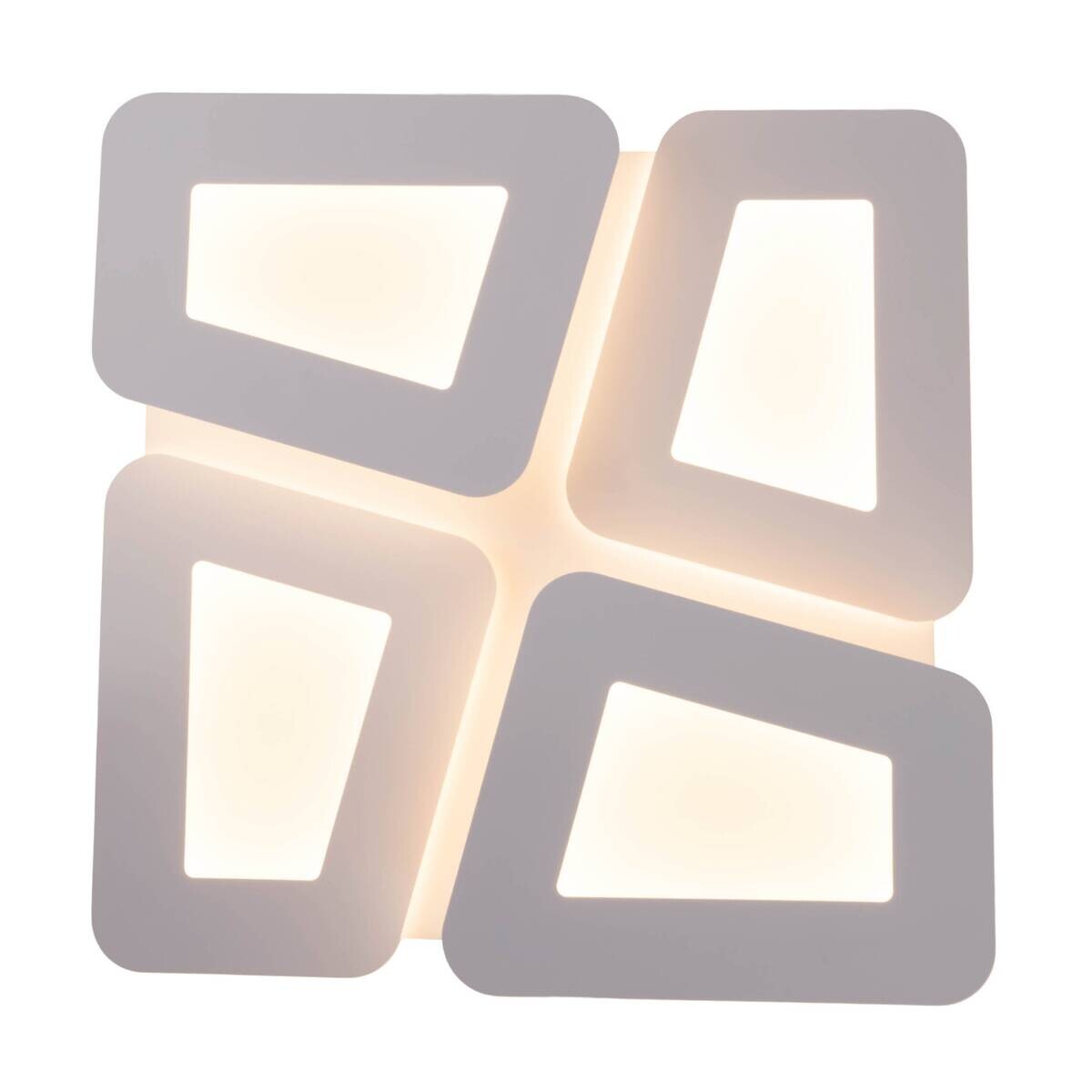 Näve Leuchten LED-Deckenleuchte weiß Metall Kunststoff B/H/T: ca. 48x8x48 cm