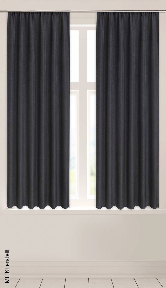 silver edition Verdunklungsvorhang Henry anthrazit 100% Polyester B/L: ca. 135x175 cm