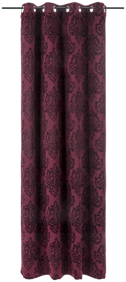 Verdunklungsvorhang Ornament dunkelrot 100% Polyester B/L: ca. 135x245 cm