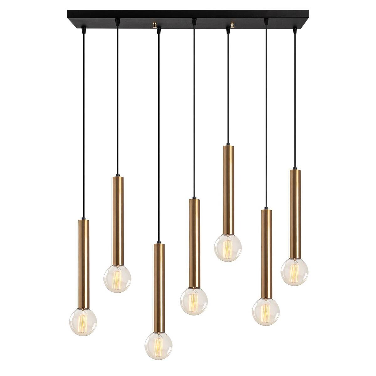 Opviq Pendelleuchte bronze B/H/T: ca. 75x136x24 cm E27 7 Brennstellen