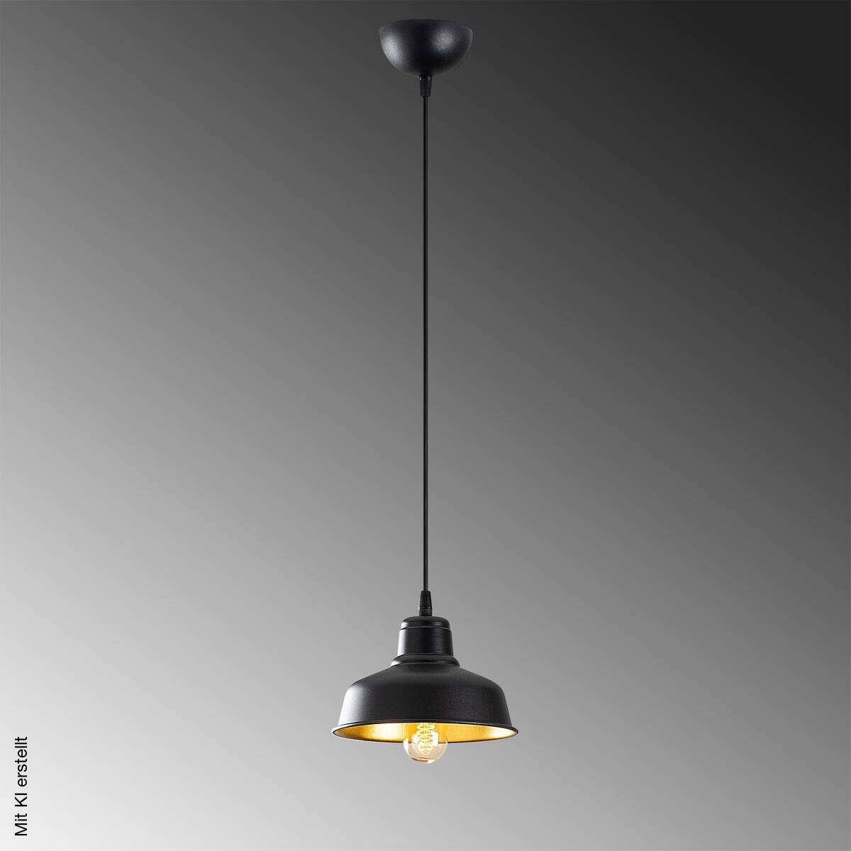 Opviq Pendelleuchte schwarz B/H/T: ca. 19x108x19 cm E27 1 Brennstellen