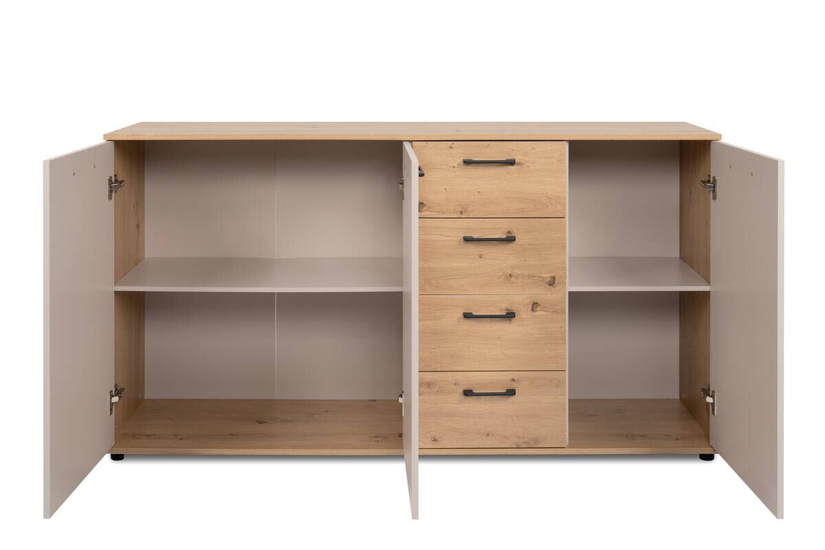 Kommode Kerry 51B Eiche Artisan Nachbildung Kaschmir B/H/T: ca. 160x85x35 cm
