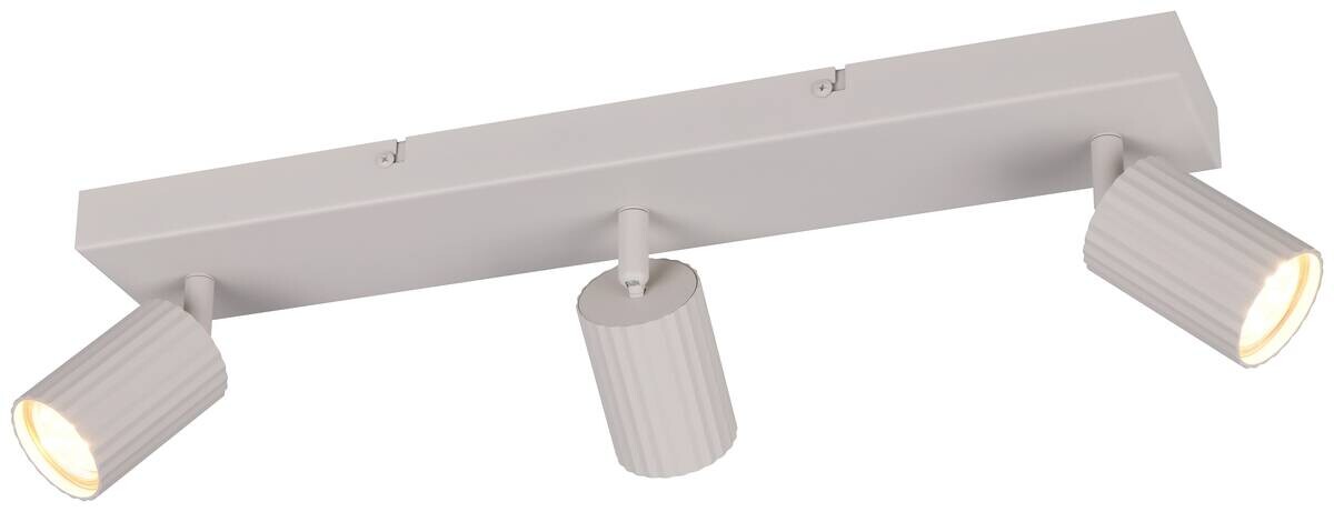 Reality Spot 3-flg. Soka grau Metall B/H/L: ca. 50x14,5x9 cm GU10 3 Brennstellen
