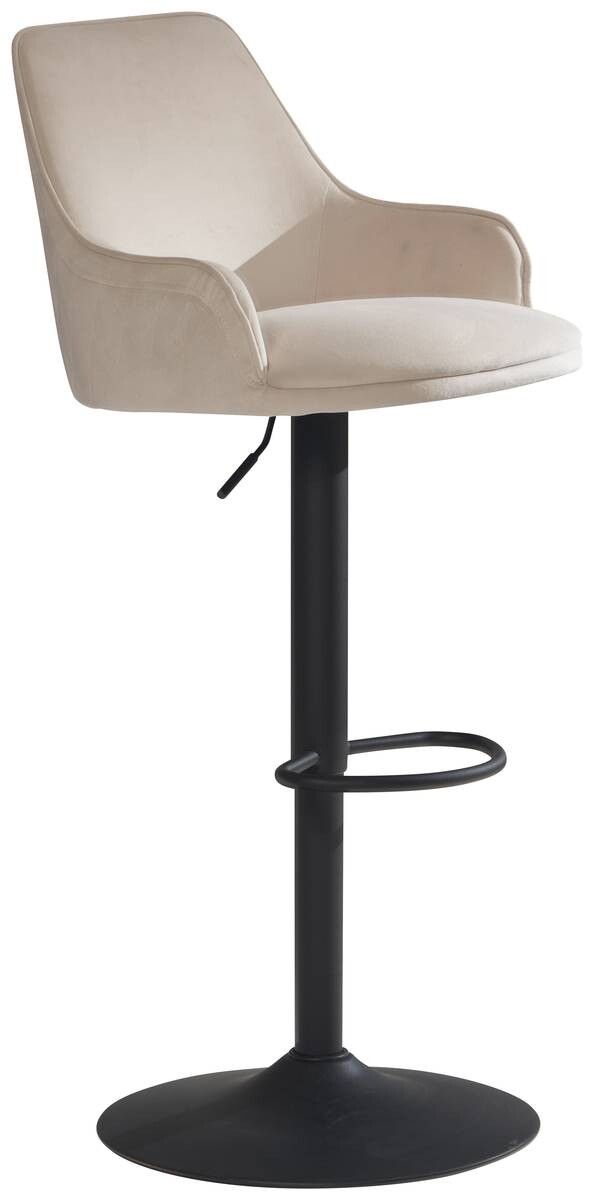 Barhocker beige Samt B/H/T: ca. 45x106x45 cm