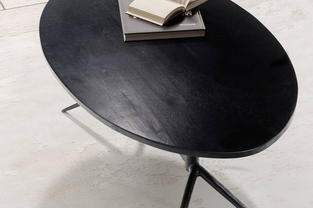 Wohnling Couchtisch schwarz Mango B/H/T: ca. 90x35x50 cm
