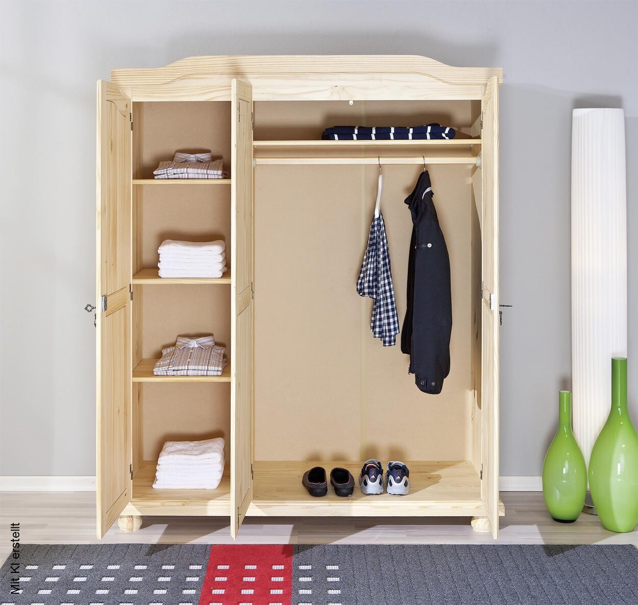 Kleiderschrank Bern natur B/H/T: ca. 150x180x56 cm