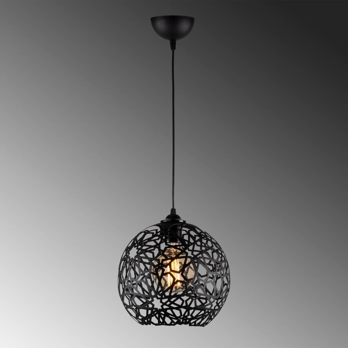 Opviq Pendelleuchte Fellini schwarz Eisen B/H/T/L/D: ca. 25x119x25x25x25 cm E27 1 Brennstellen
