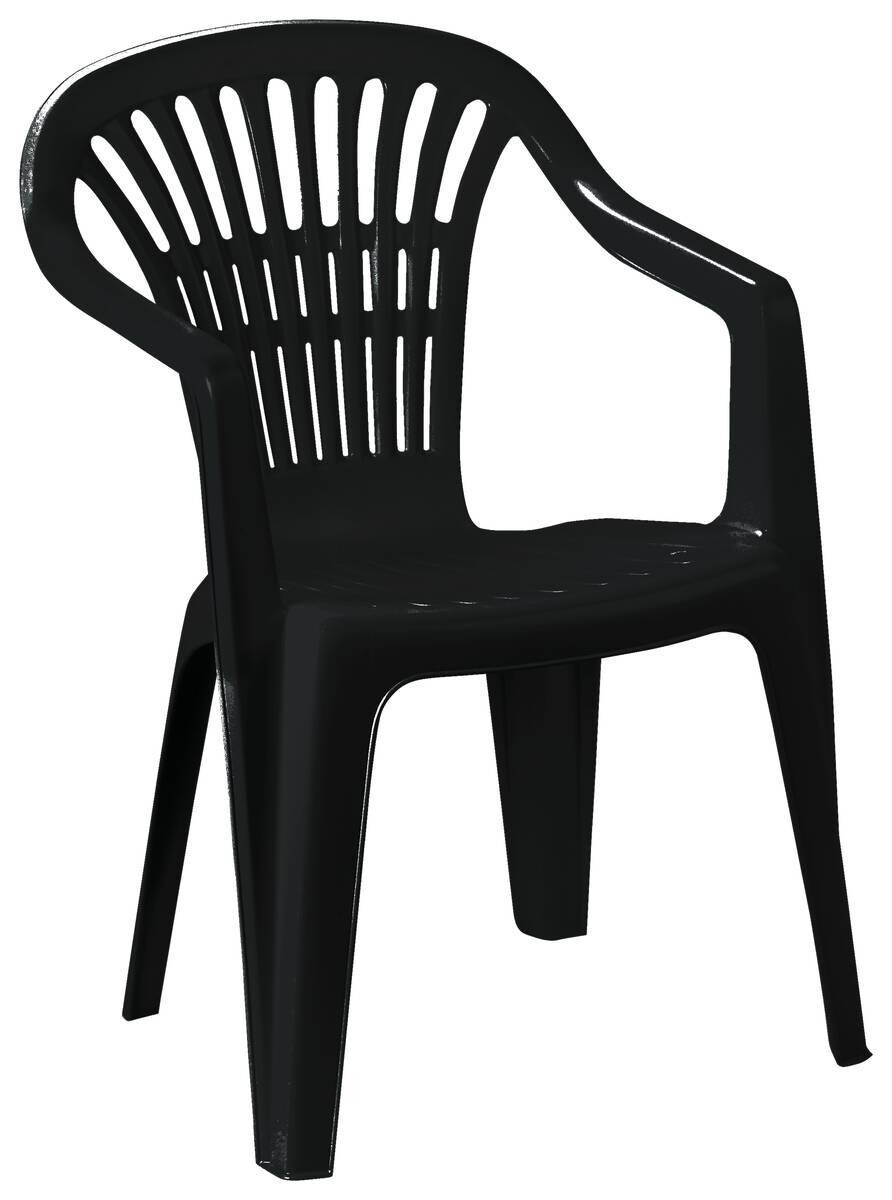 ProGarden Stapelstuhl anthrazit Kunststoff B/H/L: ca. 57x80x56 cm